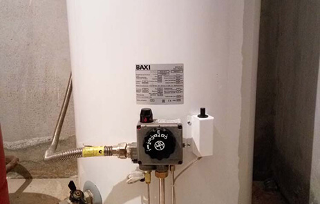 Монтаж системы предварительной очистки воды и газового накопительного бойлера Baxi в Валентиновке